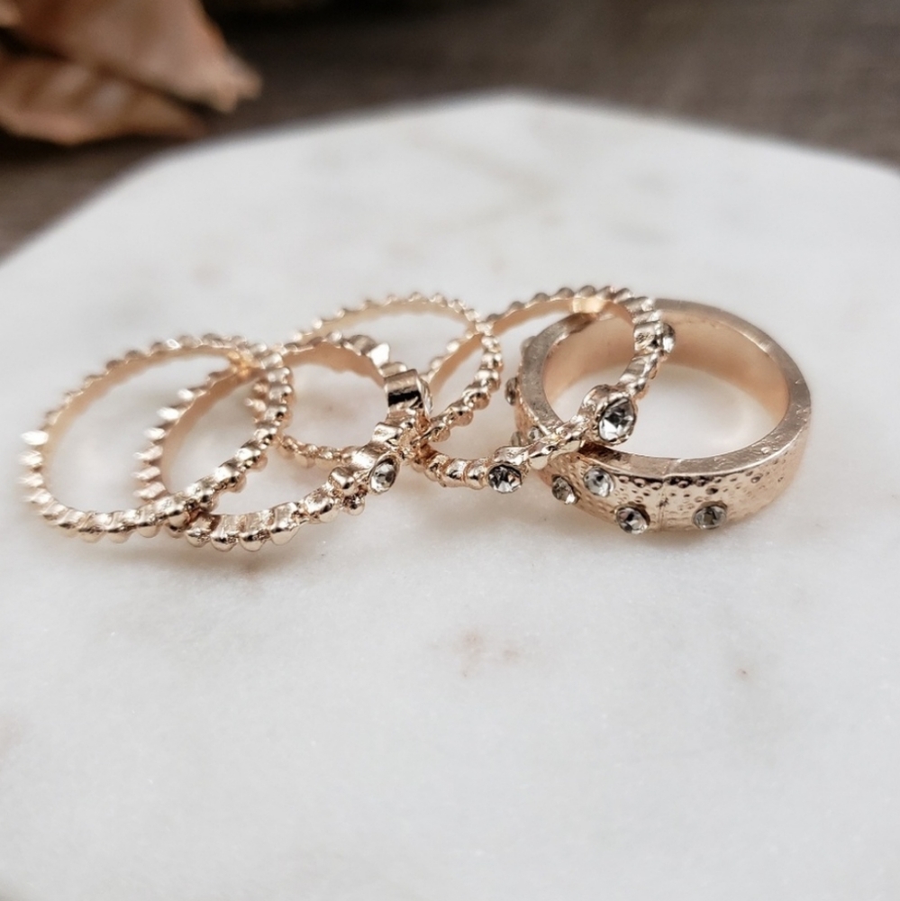 Rose Gold 5 PCS Set | Boho Rings